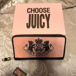 Juicy Couture Peach and Black Wallet